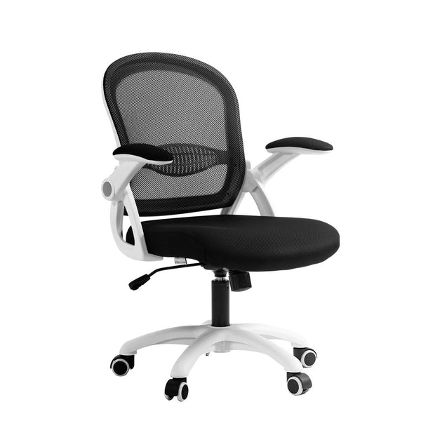 Artiss Office Chair Mesh Computer Desk Chairs Work Study Gaming Mid Back Black Office Chairs