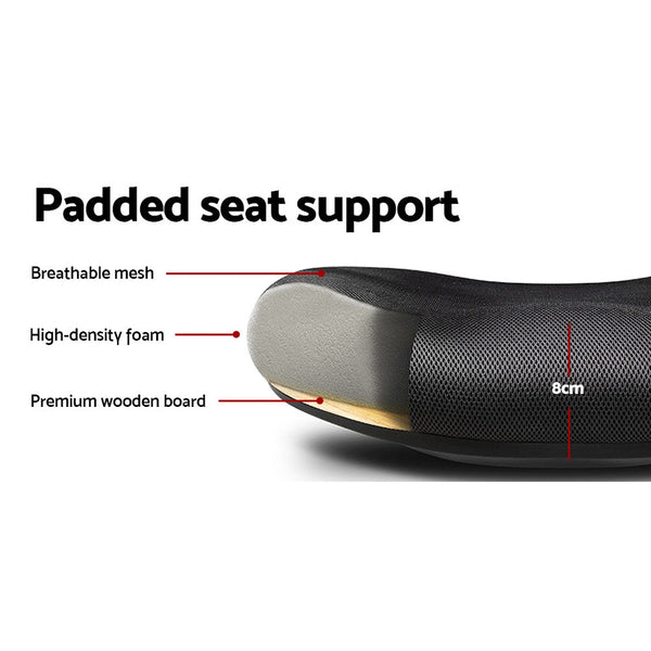 Artiss Office Chair Mesh Computer Desk Chairs Work Study Gaming Mid Back Black Office Chairs