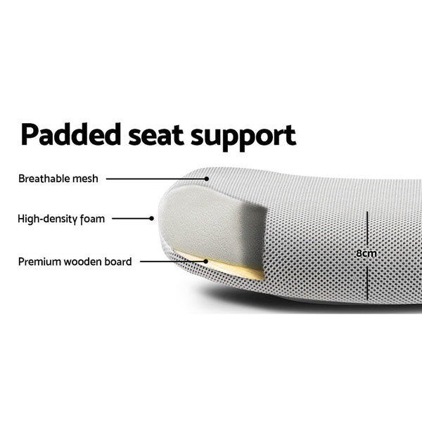 Artiss Office Chair Mesh Computer Desk Chairs Mid Back Work Home Study Grey Office Chairs