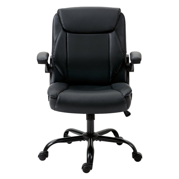 Office Chairs Artiss Office Chair Leather Computer Desk Chairs Executive Gaming Study Black
