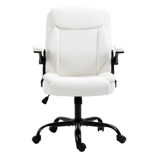 Artiss Office Chair Leather Computer Executive Chairs Gaming Study Desk White Office Chairs