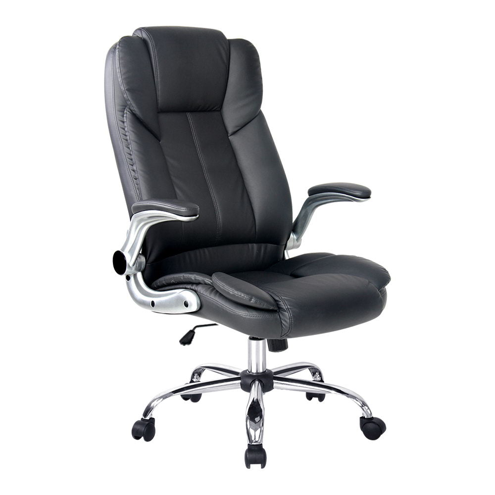 Artiss Kea Executive Office Chair Leather Black Office Chairs
