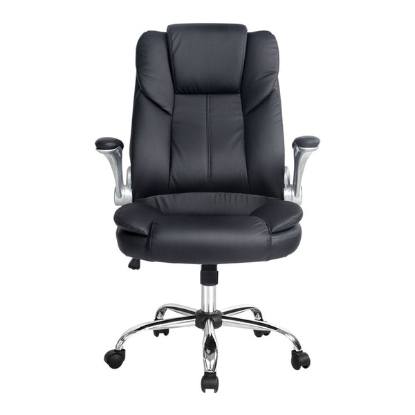 Artiss Kea Executive Office Chair Leather Black Office Chairs