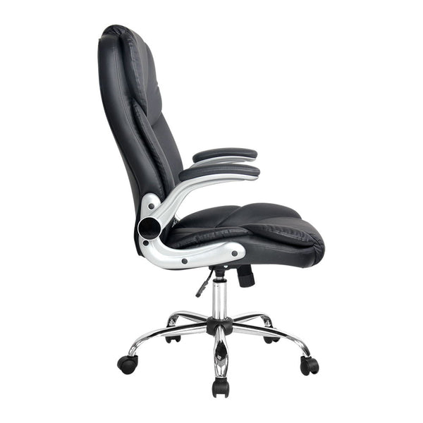 Artiss Kea Executive Office Chair Leather Black Office Chairs