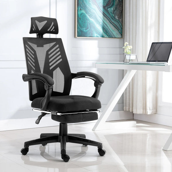 Artiss Gaming Office Chair Computer Desk Home Work Recliner Black