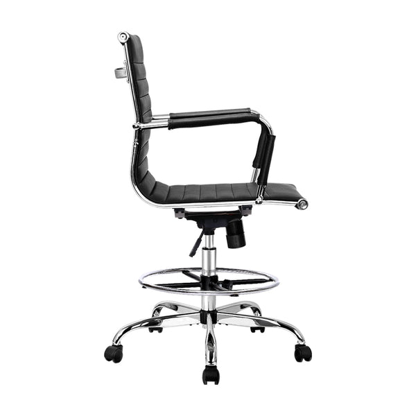 Artiss Office Chair Veer Drafting Stool Mesh Chairs Armrest Standing Desk Black Office Chairs