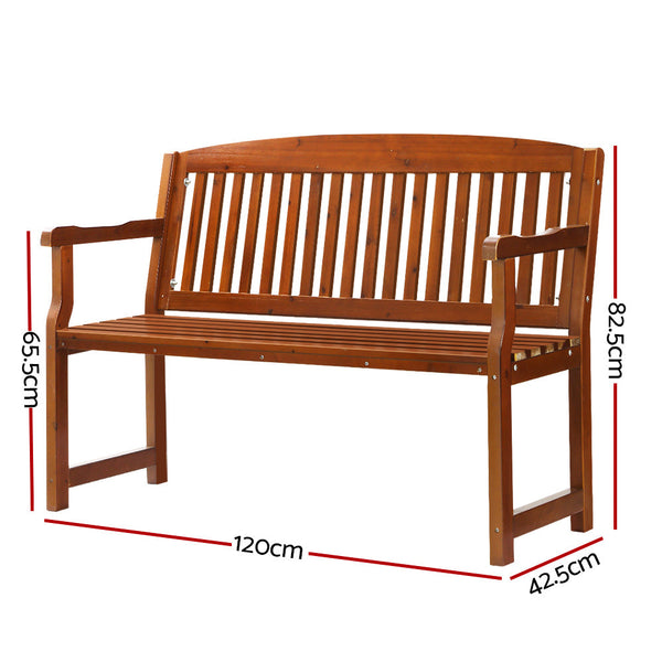 Gardeon Outdoor Garden Bench Seat Chair Patio Furniture Timber Lounge Patio Benches