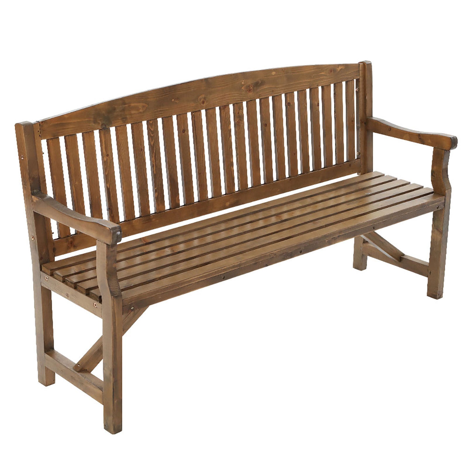 Gardeon Garden Bench Chair Natural Outdoor Furniture Dcor Patio Deck 3 Seater Patio Benches