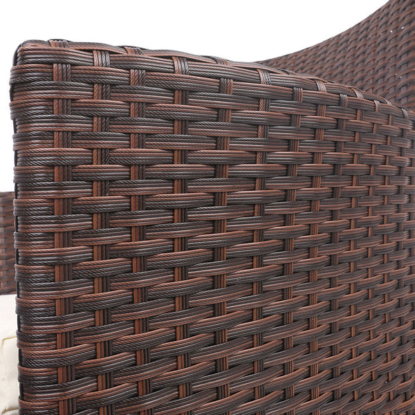 Gardeon 3 Piece Wicker Outdoor Furniture Set Brown Patio Furniture Sets