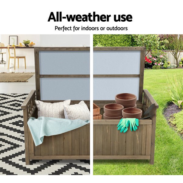 Gardeon Outdoor Storage Box Garden Bench Chest Toy Tool Sheds Furniture Storage Deck Boxes