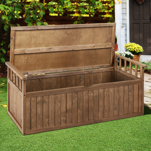 Gardeon Outdoor Storage Box Garden Bench 128.5Cm Chest Tool Toy Sheds Xl Storage Deck Boxes