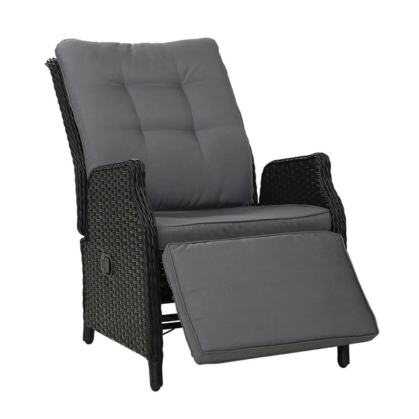 Gardeon Recliner Chair Sun Lounge Setting Outdoor Furniture Patio Wicker Sofa Loungers