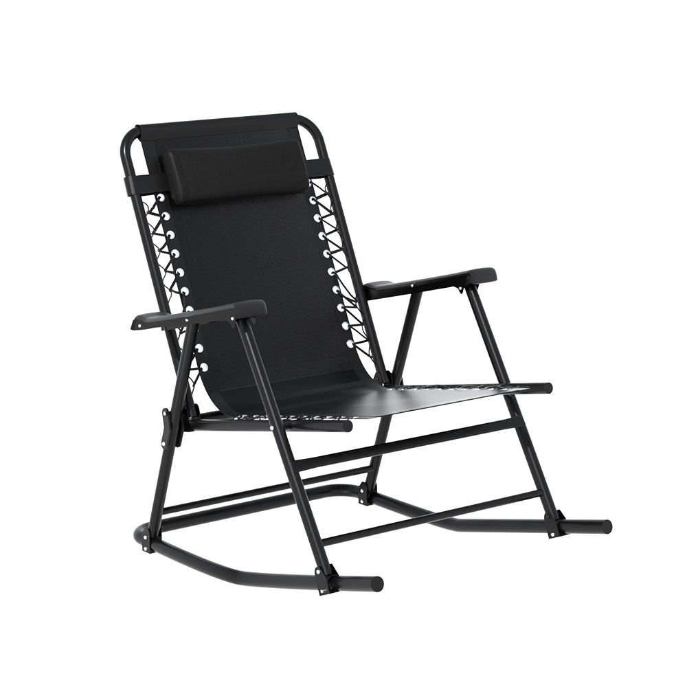 Gardeon Outdoor Rocking Chair Folding Reclining Recliner Patio Furniture Garden Patio Chairs