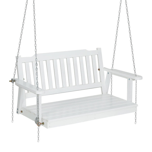 Gardeon Porch Swing Chair With Chain Garden Bench Outdoor Furniture White Swing Seats