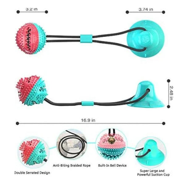 Blue Suction Toy Dog Toys