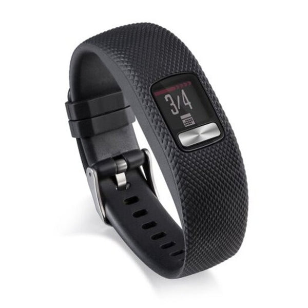 Official Texture Watch Strap For Garmin Vivofit 4 Black L Watch Bands