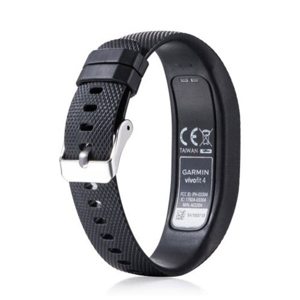 Official Texture Watch Strap For Garmin Vivofit 4 Black L Watch Bands