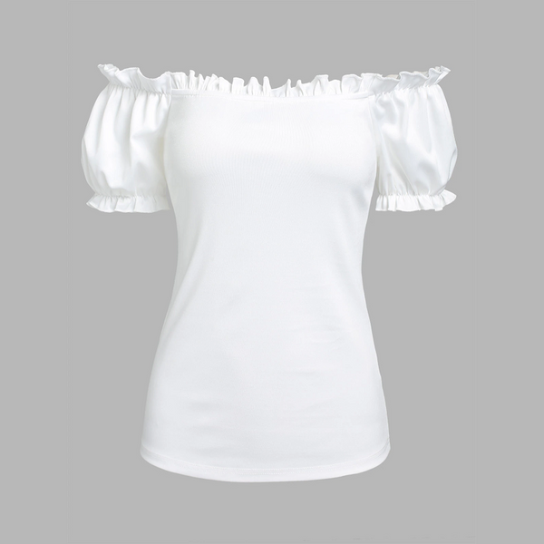 Off The Shoulder Tee And Crisscross Plaid Suspender Skirt Set Two Piece Dress Outfits & Sets