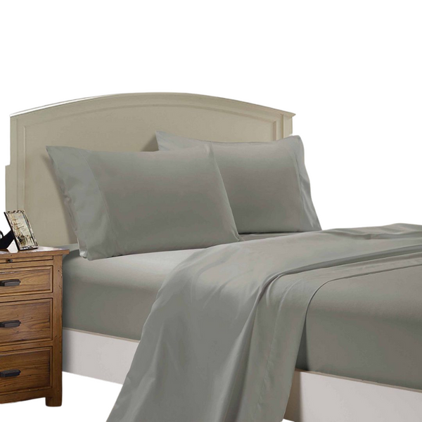 Fabric Fantastic 1000Tc Ultra Soft Super King Size Bed Flat & Fitted Sheet Set Sheets