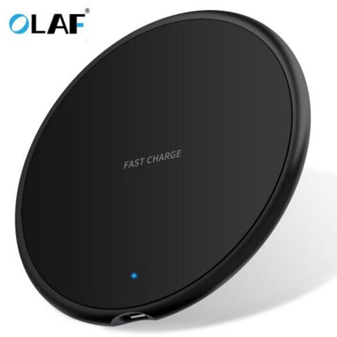 10W Ultrathin Round Intelligent Fast Wireless Charger For Iphone Huawei Xiaomi Phones Black Universal Chargers & Cradles