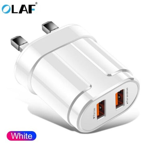 2.4A Usb Port Quick Charge Fast Charging Charger Universal For Phone White Uk