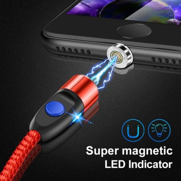 3A Magnetic Cable Fast Charging Usb For Iphone Samsung Xiaomi Micro Type 1M Blue