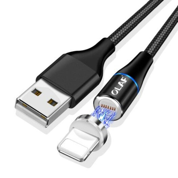 3A Magnetic Cable For Iphone X Xs Xr 8 7 6 5Magnetic Fast Charging Black 100Cm Cables & Adapters