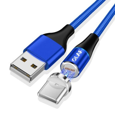 3A Mobile Phone Type-C Magnetic Charging Cable Quick Charger Usb 1M