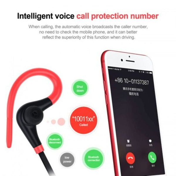 Bt1 Bluetooth Earphone Sport Wireless Hook Headphones Stereo Headsetfor Xiaomi Phone Black Headsets