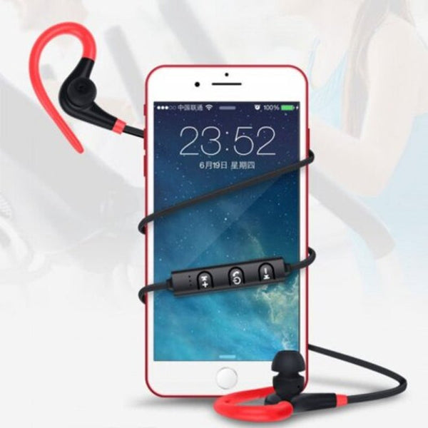 Bt1 Bluetooth Earphone Sport Wireless Hook Headphones Stereo Headsetfor Xiaomi Phone Black