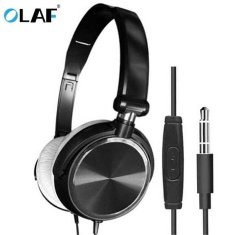 Headset Earphone Foldable Wired Microphone Mobile Phone Bluetooth For Iphone Mps Game Black With Wired Earphones
