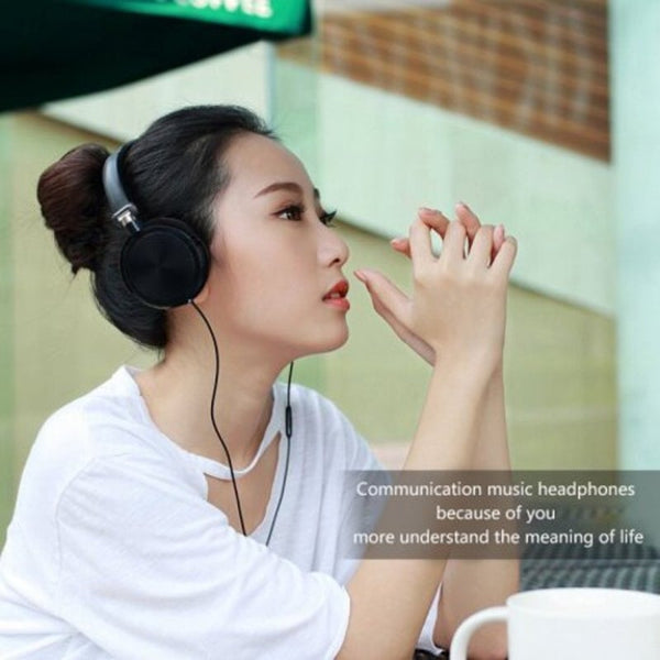 Headset Earphone Foldable Wired Microphone Mobile Phone Bluetooth For Iphone Mps Game Black With Wired Earphones