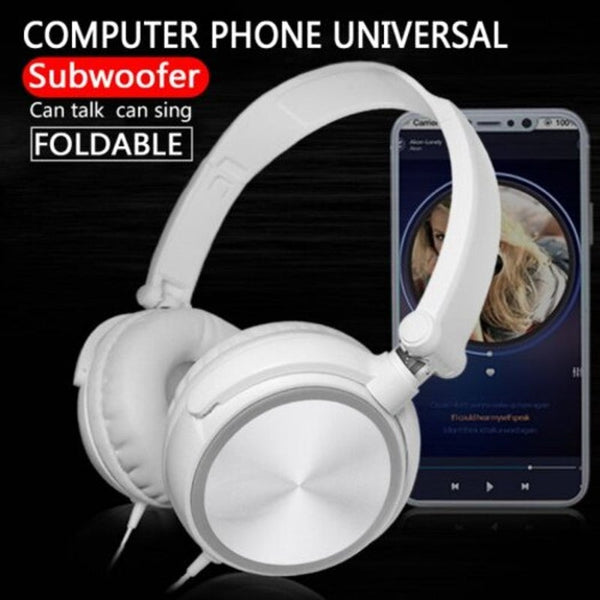 Headset Earphone Foldable Wired Microphone Mobile Phone Bluetooth For Iphone Mps Game Black With Wired Earphones