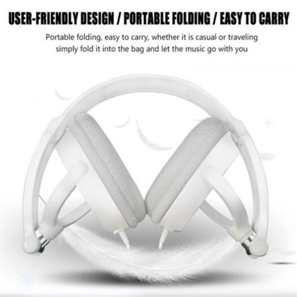 Headset Earphone Foldable Wired Microphone Mobile Phone Bluetooth For Iphone Mps Game Black With Wired Earphones