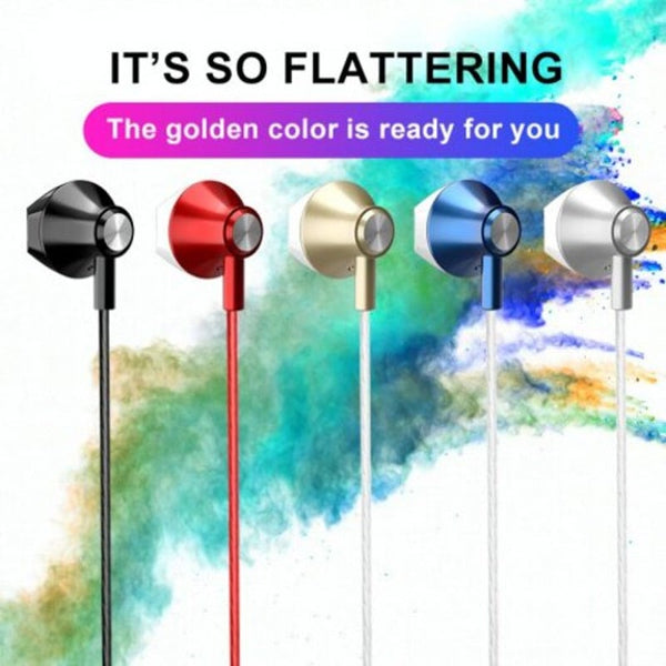 Metal Games And Sports Earbuds Good Sound Quality Experience For Iphone Xiaomi Huawei Red