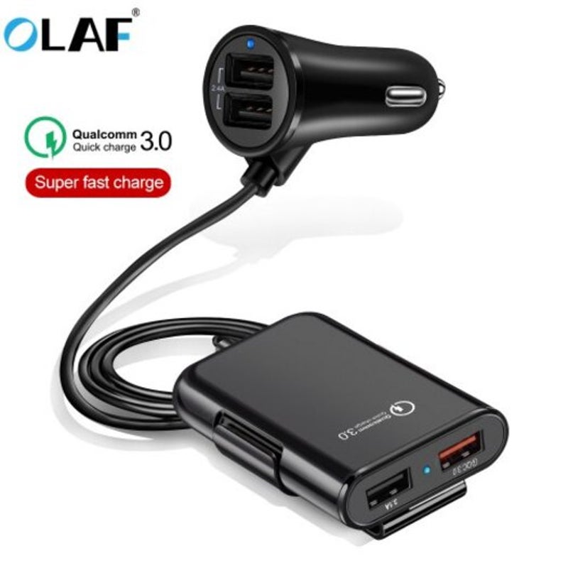 Qc3.0 2 Usb Back Clip Super Fast Charging Strong Tpu Quick Safe Protcetion Black Universal Chargers & Cradles