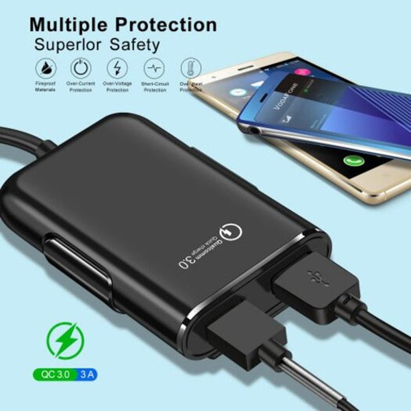 Qc3.0 2 Usb Back Clip Super Fast Charging Strong Tpu Quick Safe Protcetion Black Universal Chargers & Cradles