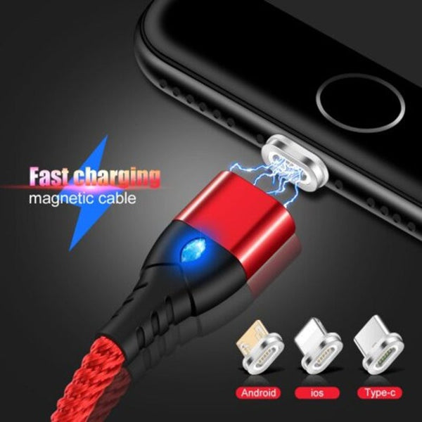 Tenth Generation Type C Magnetic Cable Data Fast Charging For Samsung Xiaomi Huawei Black 100Cm