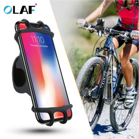 Universal Bicycle Silicone Phone Holder Support Telephone Portable For Iphone Samsung Xiaomi Black Mounts & Holders