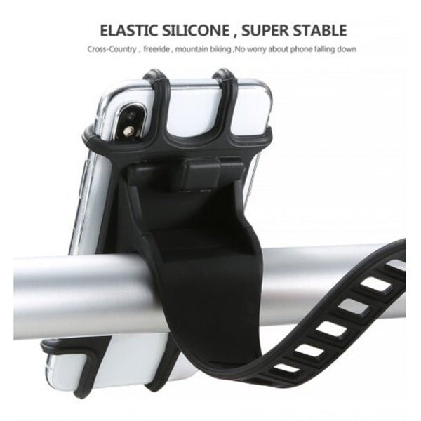 Universal Bicycle Silicone Phone Holder Support Telephone Portable For Iphone Samsung Xiaomi Black Mounts & Holders