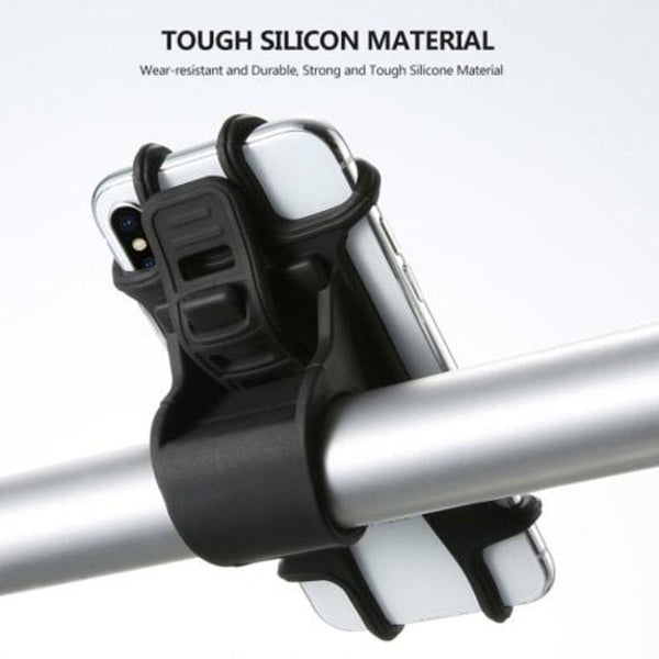 Universal Bicycle Silicone Phone Holder Support Telephone Portable For Iphone Samsung Xiaomi Black Mounts & Holders