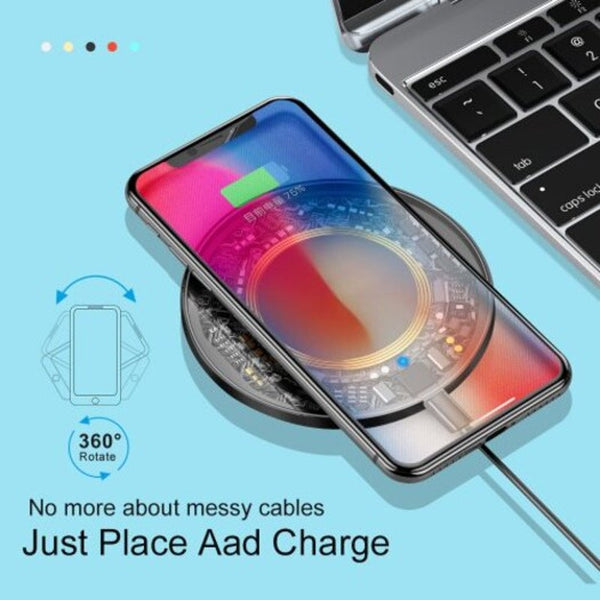 Wireless Charger For Iphone Xs Max 8 Plus 10W Fast Charging Xiaomi Samsung Note 9 White Universal