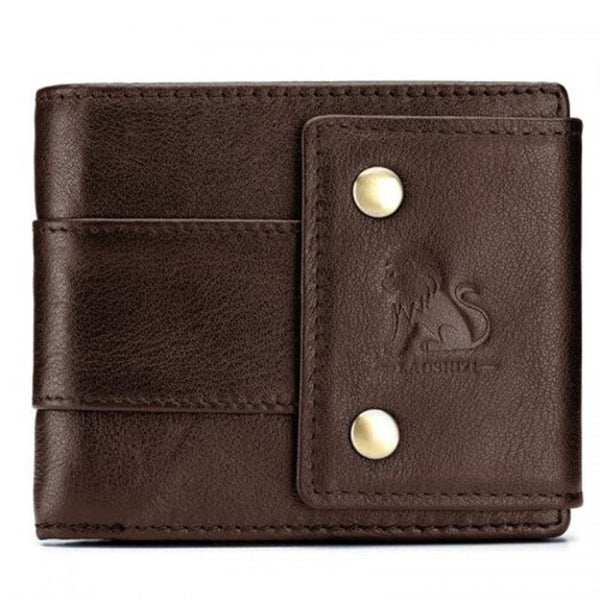 Head Layer Leather Coin Purse Zipper Bag Card Wallet Coffee Wallets