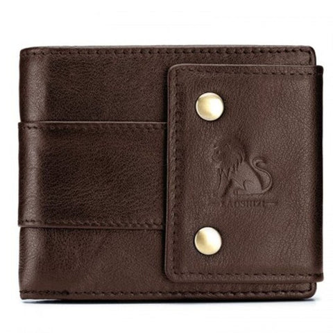 Head Layer Leather Coin Purse Zipper Bag Card Wallet Coffee Wallets