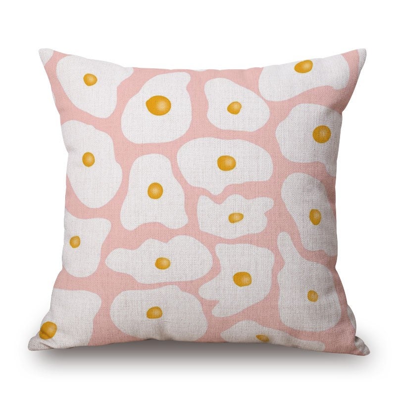 Omelettes On Cotton Linen Pillow Cover Cushions & Decorative Pillows