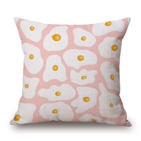 Omelettes On Cotton Linen Pillow Cover