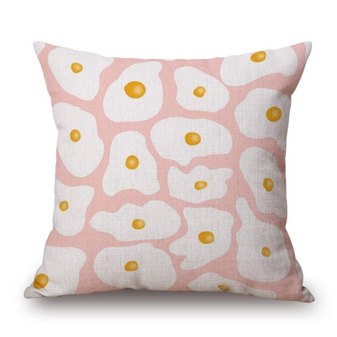 Omelettes On Cotton Linen Pillow Cover Cushions & Decorative Pillows