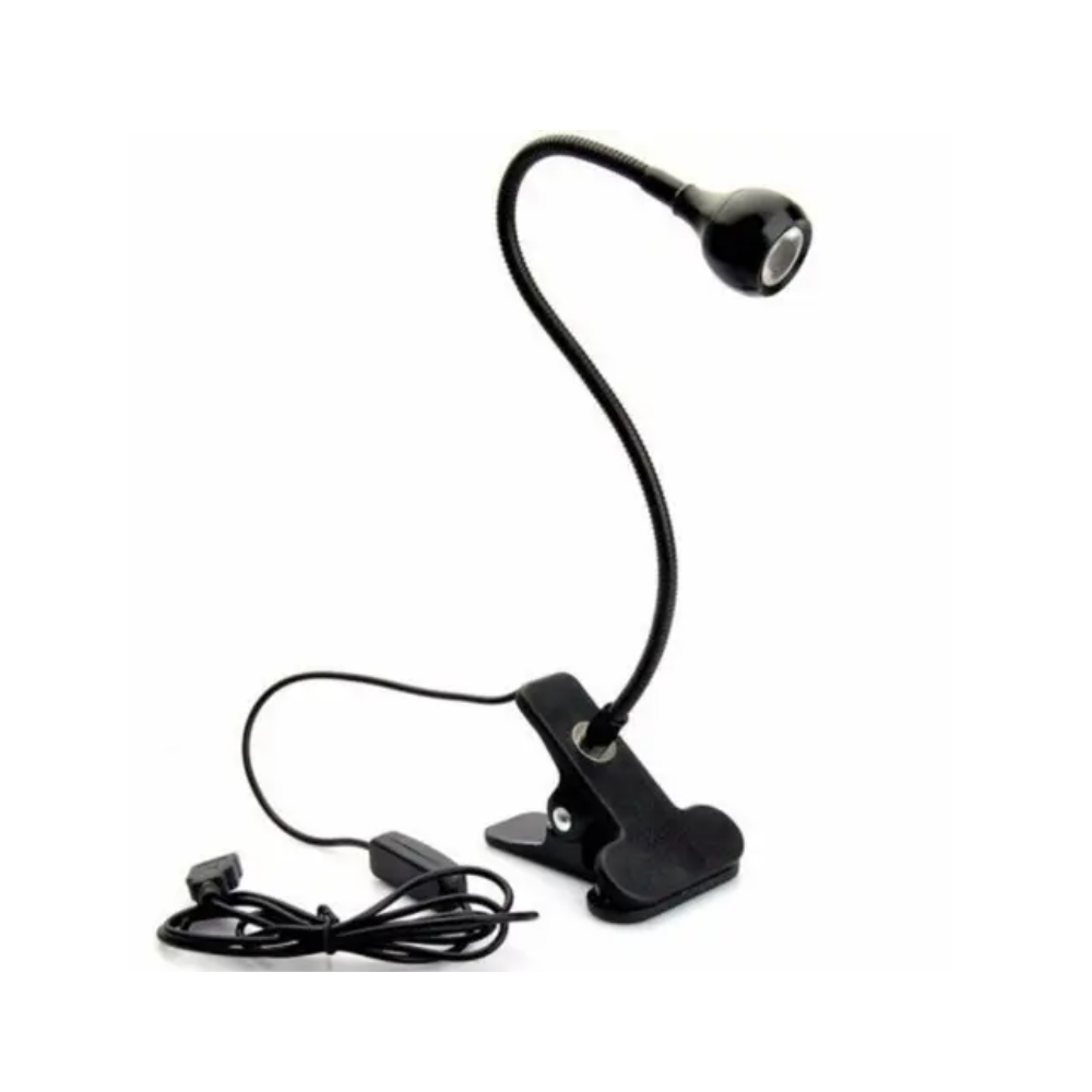 Led Desk Lamp With Clip 1W Flexible Reading Book Light Usb Power Supply Black Warm White Reading Lights