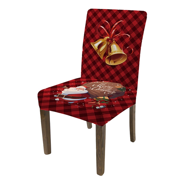 One Piece Christmas Stretch Dining Room Chair Protector Cover Slipcovers