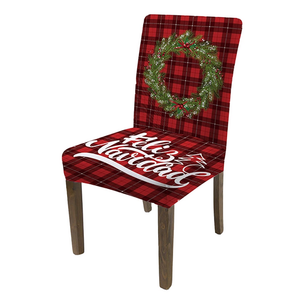 One Piece Christmas Stretch Dining Room Chair Protector Cover Slipcovers